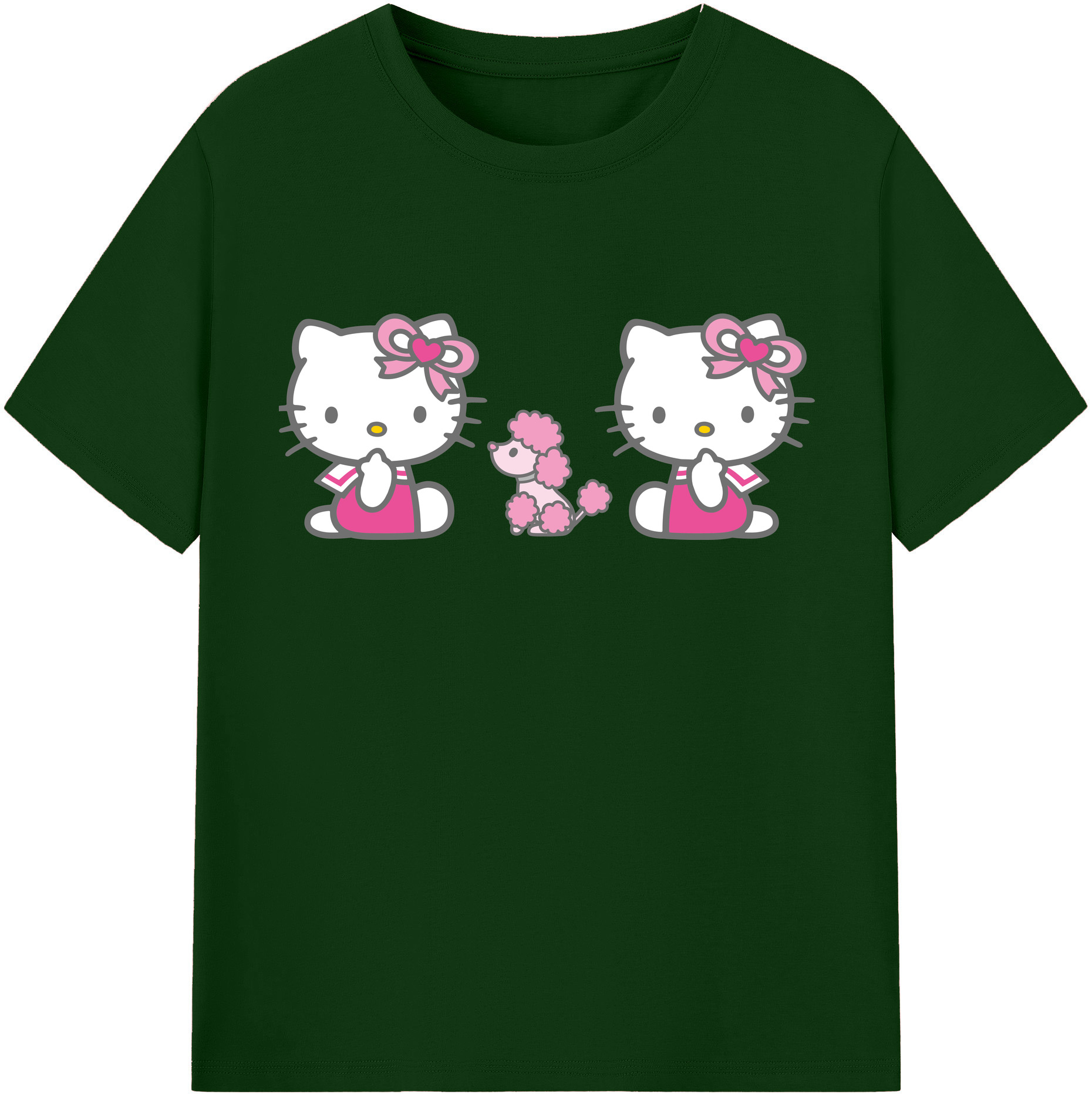 （画像用） Hello Kitty ハローキティ 綿100％半袖Tシャツ（フロントプリント）